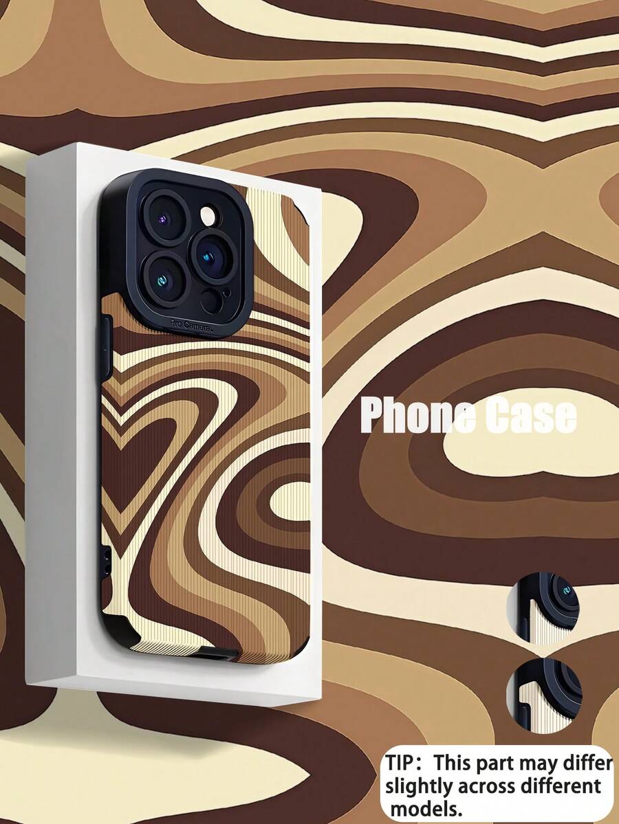 Etui ochronne na telefon Wave Ripples 1 szt. Asymetryczny wzór fal pionowych ze sztucznej skóry Antypoślizgowe, odporne na upadki, miękkie, kompatybilne z Apple i Galaxy 17/17AIR/17PRO/17PROMAX