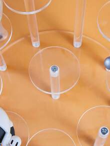 1 pieza Estantería de exhibición acrílica multifuncional, estantería de almacenamiento de escritorio de material acrílico transparente para joyería, coleccionables, maquillaje y figuras - transparente - Ver 6