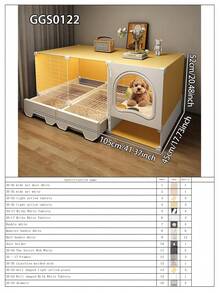 Luxury Indoor Pet House With Separate Bathroom For Small Dogs - Multicolor - View 12