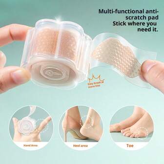 A Pack Of 30 Gel Heel Protectors - Adhesive Blister Pads And Insoles, Foot Care Cushioning Pads.