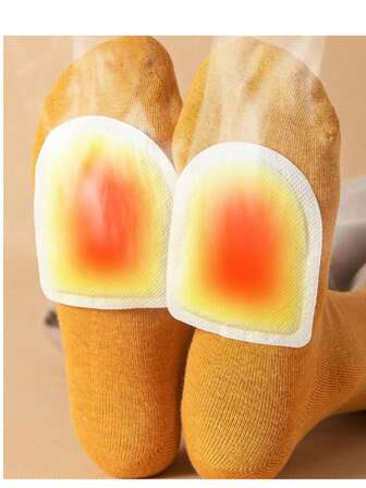 Pacote com 16 unidades de adesivos aquecedores de inverno para cintura, joelho e pés. Adesivos autoaquecidos à base de ervas para aquecer os pés. Adesivos descartáveis para os pés. Moxabustão. Presentes de Natal. Aquecedores de mãos. Presentes para homens. Lembrancinhas. Aquecedores de mãos recarregáveis.