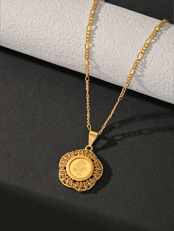 طقم قلادة وقلادة مطلية بالذهب عيار 22 قيراط، من مادة النحاس، مناسب للارتداء اليومي للنساء، هدية عيد الأم، مجوهرات الزفاف، بديل للمجوهرات الذهبية