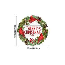 1 szt./120 szt. Drewniany znak na drzwi z napisem "Wesołych Świąt" do dekoracji ściennej, okrągły drewniany znak ścienny z motywem śniegu, rustykalny styl, wiszący, ciepły prezent w stylu wiejskim, dekoracja świąteczna, wieniec świąteczny, zimowe dekoracje domu