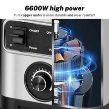 6600 W leistungsstarker 3-in-1-Entsafter für den Haushalt, 3 l Fassungsvermögen, Smoothie-Mixer geeignet zum Entsaften/Eiszerkleinern/Mixen - EU F-Typ Stecker (220-240V) - Übersicht 2