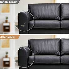 Artificial Leather Repair Patch, Furniture Sticker, Self-Adhesive Vinyl Leather Wallpaper Tape For Car Sofa, Vinyl Repair Kit, Car Seat Upholstery Sticker, Skin Repair Patch For Bags, Shoes, Phone Cases, Wall Decor, Car Decor - Black - View 4