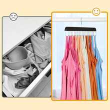 2-Pack Black Natural Wood Bra Hangers - 40 Rust-Proof Hooks, 360° Rotating, Space-Saving Closet Organizer For Bras, Tank Tops & Belts - màu đen - Xem 5