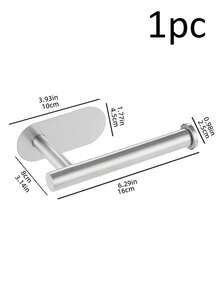 Stainless Steel Wall-Mounted Toilet Paper Holder, Bathroom Tissue Roll Dispenser, No Drilling Required, Self-Adhesive Roll Paper Rack, Absorbent Napkin Stand, Holder For Paper Towels No Drill Toilet Paper Holder, Self-Adhesive Roll Paper Rack, Absorbent Napkin Stand, Black, Silver, Gold, Bathroom Accessories, No-Drill, Wall-Mounted, WC Organizer, Bathroom Hardware Equipment, Bathroom Decor Fall Decor