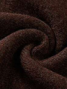 FOR BEAUTY 棕色V领长袖针织开衫，金属纽扣设计，女士新款时尚冬季款式，优雅简约，宽松版型，柔软舒适上衣/外套 - 棕色 - 查看 9