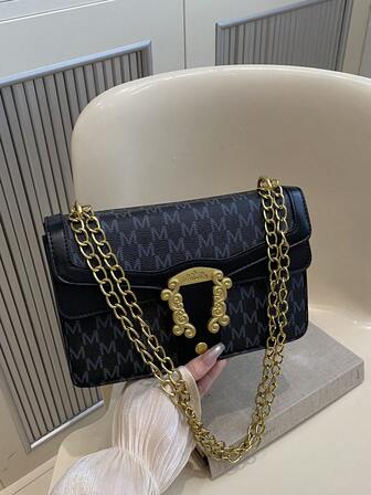 2025 Ny Snygg Liten Fyrkantig Axelväska med Patchworkmönster För Damer, Retro Moderiktig Kedjeväska med Axelremsväska Lämplig För Shopping, Plånbok, Unga Damer, Högskolestudenter, Nybörjare, Vit Krage. Idealisk För Kontor, Universitet, Arbete, Affärer, Pendling, Friluftsaktiviteter, Resor och Picknick