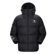 CAMEL CROWN Outdoor Down Jacket, Autumn/Winter Series Black Diamond 5 Khaki Down Jacket, Unisex Thick Warm Hooded Padded Coat - Phantom Black - View 4