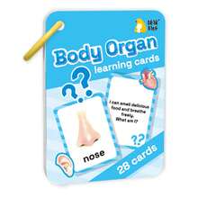 28 piezas Tarjetas de aprendizaje de órganos corporales para niños: ojos, oídos, boca y talla grande, tarjetas de exploración cognitiva y de aprendizaje para niños, tarjetas de actividades de aprendizaje temprano, aprendizaje interactivo entre padres e hijos, ideal para regalos de cumpleaños, Halloween y Navidad