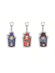 1-Piece Set: K-Pop Witch Hunting Girl Group Keychain, Anime Phone Charm, Car Keychain, Student Backpack Pendant, Bag Accessory, Bag Chain, Gift