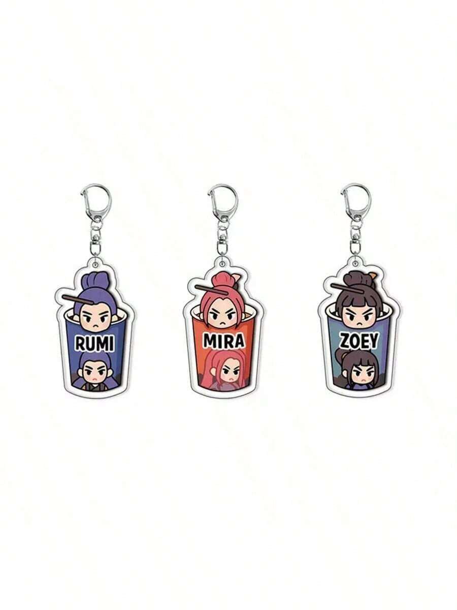 1-Piece Set: K-Pop Witch Hunting Girl Group Keychain, Anime Phone Charm, Car Keychain, Student Backpack Pendant, Bag Accessory, Bag Chain, Gift
