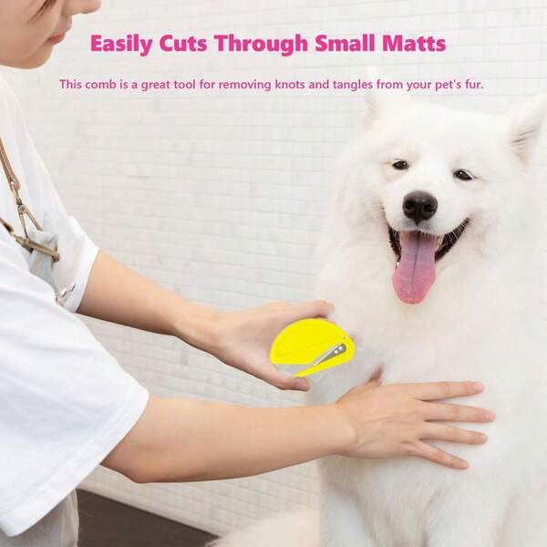 PCS Pet Knotting Tool, Dog &Amp; Cat Dematting Comb - Easy Knot Removal, Gentle On Skin