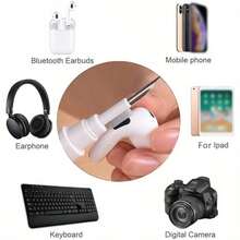 DO AS YOU WISH Locking FreeClip Earphone Case + Cleaning Brush Set, Soft Silicone Foldable Earphone Cover With Metal Hook, Cleaning Brush For Electronic Devices, Multi-Color Wireless Earphone Case, In-Ear Headphone Pouch, Bluetooth Headphone Cover - Multicolor - View 11