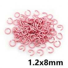 100 chiếc 6/8/10mm Vòng kim loại hở nhiều màu sắc dùng làm dây chuyền, vòng chia, phụ kiện làm đồ trang sức tự làm, vật tư phát hiện - Vòng mở - Xem 16