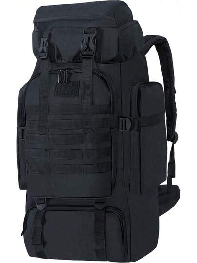 80L Waterproof Camping Hiking Backpack, Adjustable Large Capacity Travel Rucksack For Outdoor Trekking