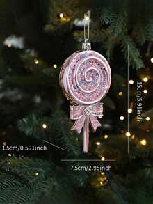 This Single-Piece Pink Ornament Features A Soft Shimmer And Can Be Used As A Christmas Tree Window Decoration, Candy Snowflake, Or In Various Other Styles. It Is A Christmas Tree Accessory, Holiday Party Decoration, Suitable For New Year's Outdoor Decorations, Wedding Party Decorations, Christmas, Thanksgiving And Other Holiday Party Decorations, Family Gatherings, And Gifts For Friends.