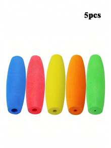 Set de 5 piezas de kit de mangos con agarre ergonómico, ganchos de 2mm a 10mm con agarres cómodos, colores surtidos (rojo, morado)