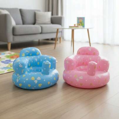 Ghế học tập bơm hơi đa chức năng cho bé, ghế tập tư thế ngồi cho bé có tay vịn, phù hợp cho trẻ từ 3 tháng tuổi trở lên, ghế ngồi sàn bơm hơi cho bé, ghế sofa hỗ trợ lưng cho bé mùa hè