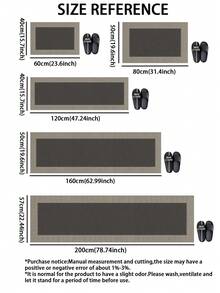 1pc Silicone Rubber Kitchen Floor Mat, High-End Color Block Gradient Pattern, Cushioned Anti-Fatigue Kitchen Rug, Absorbent, Non-Slip, Suitable For Kitchen, Bathroom, Entryway, Laundry Room, Minimalist Silicone Soft Rubber Mat