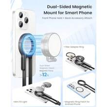 Magnetic Phone Tripod Magnetic Phone Stand Phone Mount Tripod For Phone For Mag Selfie Stick For Summer Vacation, Travel, Outdoor Activities, Live Streaming, Stable Recording Vacation Travlel Outdoor Activities Live Streaming Stable Recording Vlogging Equipment 360° Rotation - Black - View 2