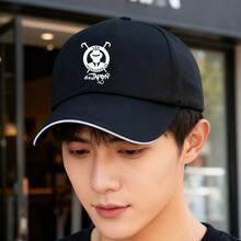 Modern fashion baseball cap with a black cap logo and a golf-style design snapback cap Duckville cap baseball cap low cap fashionable breathable duck cap low cap graphic print snapback Baseball cap unisex retro sports visual ball cap large head around small head around - ブラック - チェックする 2