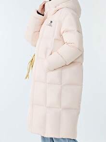 CAMEL CROWN Outdoor Thick Down Jacket, New Autumn And Winter Style, Women's Long Down Jacket With A Quilt-Like Design.