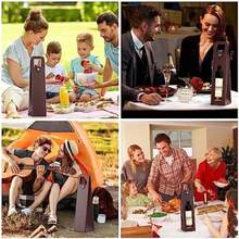 Wine Gift Bag, Reusable Leather Wine Tote Carrier, Single Bottle Champagne Beer Gift Bags Carrier for Birthday, Wedding, Picnic Party, Christmas Gifts (Orange)(marrón) - Multicolor - Ver 8