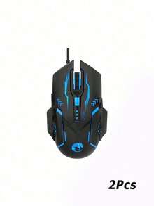 Black G702 Wired Gaming Mouse With Illumination, Ergonomic Design For Home/Office/Esports Use