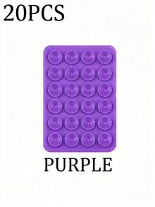 3/5Pcs Multi-Purpose Square Silicone Suction Cup Mobile Phone Holder, 24-Hole Suction Cup With Strong Adhesiveness, 1/10/20/30/40/50/60Pcs,Suitable For Various Scenarios To Prevent Phone Falling, Used For Video, Vibration, And Self-Portrait Phone Accessories