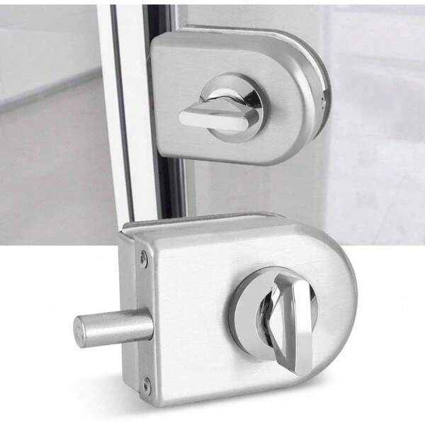 1012 mm cerradura de  de la puerta de cristal de vidrio Cerradura de  Cerradura Perilla giratoria Abrir/Cerrar para bao, inodoro, tienda, puertas de cristal