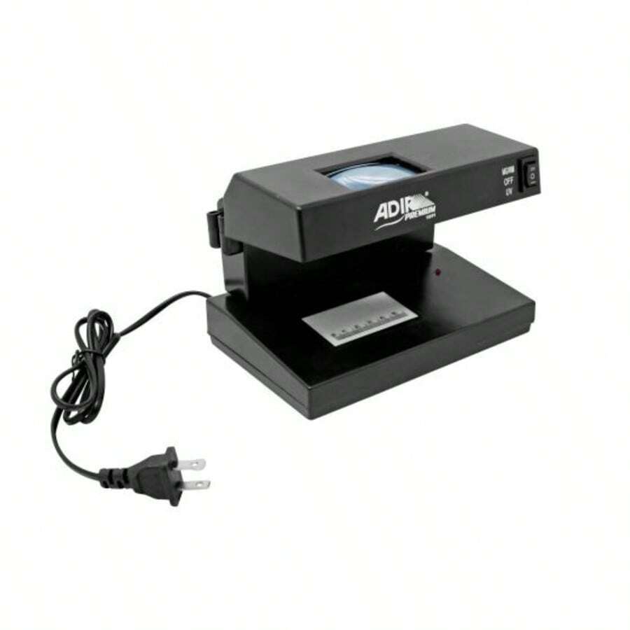 Detector de Balsos Profesional 3 en 1 | Máquina UV + Lupa 3X y Regla | Verificador de Billetes y Documentos Oficiales |Comercial Adir 10599 - Negro - Ver 1