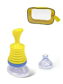 1 dispositivo + 1 máscara grande + 1 máscara pequeña + bolsa de almacenamiento, dispositivo antiahogo, dispositivo de rescate por ahogo para adultos, dispositivo portátil de succión de vías respiratorias, dispositivo de Heimlich para kit de primeros auxilios en el hogar y viajes