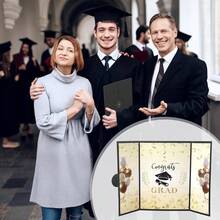 2025 Graduation Guest Book, Class Of 2025 Graduation Decorations Signature Book Signing Card Board College High School Congrats Grad Party Friends Black - Black - View 7