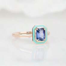 1pc Elegant Cubic Zirconia Engagement Ring, Valentine's Gift For Women - 金色 - 查看 12