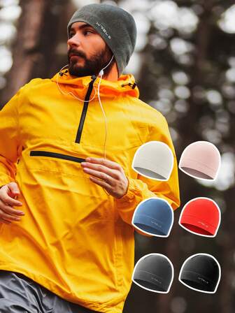  1 st WRELS vinter unisex termofodrad varm löparkeps, trendig mångsidig enfärgad mössa utan brätte, mjuk töjbar kalott för fitness, vandring, cykling, vind- och kylskydd, lämplig för dagligt bruk och utomhussporter som cykling, skridskoåkning, skidåkning, längdskidåkning och mer