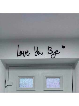 5-Piece Valentine's Day Decoration Full Of Love, "Love You Goodbye" Wooden Home Door Frame Decoration - Retro Style, Bohemian Style Wall Decoration, Expressing Love And Warmth To Family And Loved Ones, Wall Art Gift, Easy To Install On Doors, Heart Themed Decoration, Very Suitable For Corridor, Entrance, Doorway, Courtyard Decoration, Is The Perfect Gift For Family And Friends