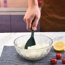 1pc Integrated Silicone Rice Spoon, Non-Stick Rice Scoop, Heat-Resistant Rice Cooker Spoon, Kitchen Rice Spoon, Fully Wrapped Rice Scoop Kitchen Utensils, Suitable For Rice, Salad, Mashed Potatoes