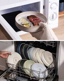 Richmount 8.25'' Pasta Bowls, Large Dinner Bowls Set Of 4, Dishwasher And Microwave Friendly - 卡布奇諾白 - 查看 6