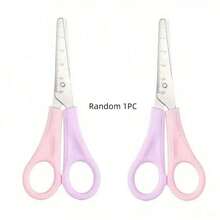 1 chiếc thước kẻ nhiều màu sắc có vạch chia, kéo văn phòng, kéo học sinh tự làm thủ công, thước kẻ đầu tròn dùng trong gia đình, quà tặng sinh nhật, quà năm mới. - Nhiều màu - Xem 17