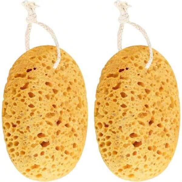 Body Bath Sponge For Adults 2Pcs Large Shower Sponge For Women Men Soft Honeycomb Natural Spon-Ge Exfoliating Deep Cleaning Bathroom Bathing Body Sponges For Sensitive Skin