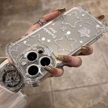 Cubiertas Protectoras para Teléfonos: Silicona Suave Transparente con Estampado de Estrella | Compatible con Samsung (Series A, S, Note 10/20),  (16, 15, 14, 13, 12 Pro Plus, X, XS Max) y OPPO,  , Honor - transparente - Ver 4