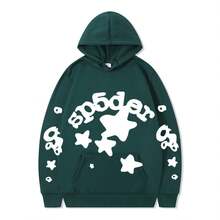 SPSDER Letter Hoodie Couple Spider Web Sweatshirt Top Sweatshirt - 24 - Xem 12