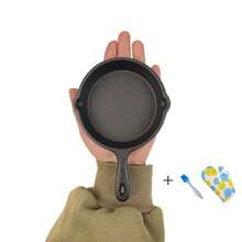 Moderne Innovationen Mini Schwarzer Gusseisen Pfanne Vorbehandelt Kleine Pfannen für gebackene Kekse/Brownies oder gekochte Eier