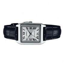 Casio Square Dress Watch, Genuine Leather Band, Minimalist Design, Office Watch For Men And Women, Business Casual Style