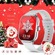 2.01" Full Touch Screen Smart Watch, Unisex Silicone Band Fitness Tracker, Pedometer, Calorie Counter, Multiple Sports Modes, Alarm, Call & Message Reminder, Compatible With Android & IOS, Fashionable Gift For Men/Women