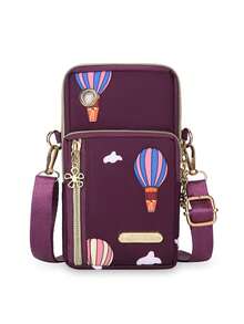 女士防水尼龙斜挎包,手机小单肩包,运动户外跑步装手机臂包男女斜挎包手腕包迷你女士零钱包(印刷位置随机) - 彩色 - 查看 19