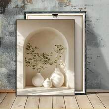 1幅无框现代抽象花瓶花卉印花艺术帆布画，客厅和卧室装饰墙画海报，无框 - 彩色 - 查看 20