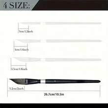 艺术家级松鼠毛水彩笔 - 日式鼠尾手柄，带笔尖，适用于湿笔和干笔技巧 | 专业肖像、植物和书法细节工具（工作室认证） - 彩色 - 查看 18